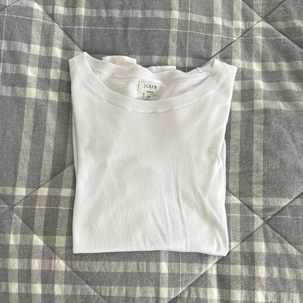 J. Crew Soft White Teddie Top
